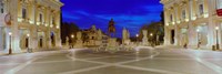 Marcus Aurelius Statue at a town square, Piazza del Campidoglio, Capitoline Hill, Rome, Italy Fine Art Print