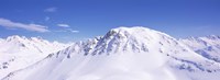 Snowcapped mountain range, Ski Stuben, Arlberg, Vorarlberg, Austria Fine Art Print