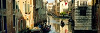 Boats in a canal, Castello, Venice, Veneto, Italy Fine Art Print