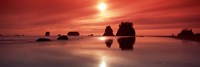 Beach Sunset, Olympic National Park, Washington State Fine Art Print