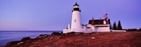 Lighthouse at a coast, Pemaquid Point Lighthouse, Bristol, Lincoln County, Maine, USA Fine Art Print
