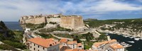 Castle on a hill, Bonifacio Harbour, Corsica, France Fine Art Print