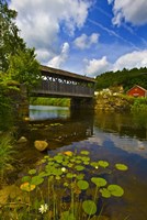 Covered bridge across a river, Vermont, USA by Panoramic Images - 24" x 36"