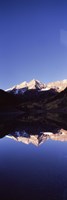 Reflection of a mountain range in a lake, Maroon Bells, Aspen, Pitkin County, Colorado, USA Fine Art Print