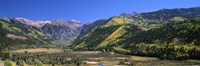 Landscape with mountain range in the background, Telluride, San Miguel County, Colorado, USA Fine Art Print