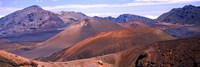 Volcanic landscape with mountains in the background, Maui, Hawaii by Panoramic Images - 36" x 12"