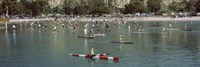 Paddleboarders, Dana Point, California by Panoramic Images - 36" x 12"