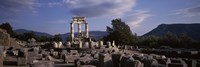 Ruins of a temple, The Tholos, Delphi, Greece Fine Art Print