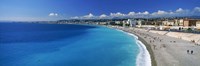 Tourists on the beach, Nice, Promenade Des Anglais, Provence-Alpes-Cote d'Azur, France Fine Art Print