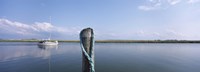 Rope at small harbor, Mecklenburg-Vorpommern, Germany Fine Art Print