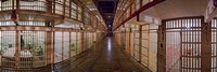 Corridor of a prison, Alcatraz Island, San Francisco, California, USA Fine Art Print