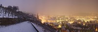 City lit up at night, Esslingen am Neckar, Stuttgart, Baden-Wurttemberg, Germany by Panoramic Images - various sizes