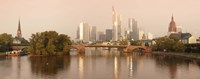 City at the waterfront, Main River, Frankfurt, Hesse, Germany Fine Art Print