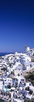 Aerial view of houses in a town, Oia, Santorini, Cyclades Islands, Greece Fine Art Print