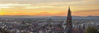 Tower of a cathedral, Freiburg Munster, Baden-Wurttemberg, Germany Fine Art Print