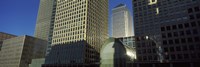 Low angle view of towers, Canary Wharf Tower, South Quay, Isle of Dogs, London, England Fine Art Print