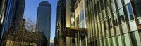 Buildings in a city, Canada Square Building, Canary Wharf, Isle of Dogs, London, England 2011 Fine Art Print
