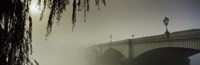 Putney Bridge during fog, Thames River, London, England Fine Art Print