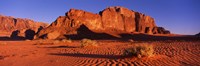 Rock formations in a desert, Jebel Um Ishrin, Wadi Rum, Jordan Fine Art Print