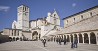 Tourists at a church, Basilica of San Francesco D'Assisi, Assisi, Perugia Province, Umbria, Italy Fine Art Print