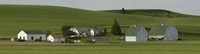 Farm with double barns in wheat fields, Washington State, USA by Panoramic Images - 44" x 12"