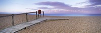 Boardwalk on the beach at dawn, Chesil Beach, Jurassic Coast, Dorset, England by Panoramic Images - 36" x 12"