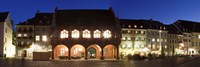 Historic buildings at the market square, Freiburg im Breisgau, Baden-Wurttemberg, Germany Fine Art Print