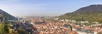 High angle view of a city at the riverside, Neckar River, Heidelberg, Baden-Wurttemberg, Germany by Panoramic Images - various sizes