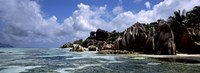 Rock formations at the coast, Anse Source d'Argent, La Digue Island, Seychelles Fine Art Print