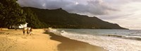 People walking along the Beau Vallon beach, Mahe Island, Seychelles by Panoramic Images - 36" x 12" - $34.99