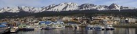Boats at a harbor, Ushuaia, Tierra Del Fuego, Patagonia, Argentina Fine Art Print