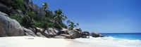 Rock formations on the coast, Anse Marron, La Digue Island, Seychelles Fine Art Print