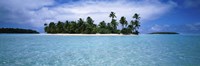 Clouds over an island, Aitutaki, Cook Islands Fine Art Print
