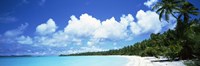 Clouds over an island, Akaiami, Aitutaki, Cook Islands Fine Art Print