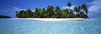 Tapuaetai Motu from the Lagoon, Aitutaki, Cook Islands Fine Art Print