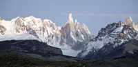 Snowcapped mountain range, Mt Fitzroy, Argentine Glaciers National Park, Santa Cruz Province, Patagonia, Argentina Fine Art Print