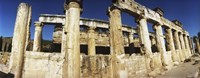 Close up of columns in ruins, Hierapolis at Pamukkale, Anatolia, Central Anatolia Region, Turkey Fine Art Print