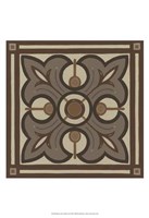 Piazza Tile in Brown II Fine Art Print