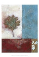 Painterly Leaf Collage II Framed Print