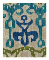 Teal Ikat III Fine Art Print