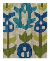 Teal Ikat IV Fine Art Print