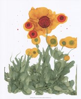 Poppy Whimsy I by Cheryl Baynes - 18" x 22"
