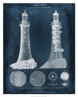 Lighthouse Blueprint Fine Art Print