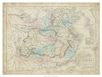 Map of China by William Hughes - 42" x 32"