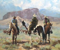 Three Cowboys Fine Art Print