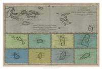 Map of the Greater & Lesser Antilles Fine Art Print