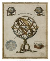 Geographical Illustrations Fine Art Print