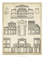 Vintage Architect's Plan I Fine Art Print