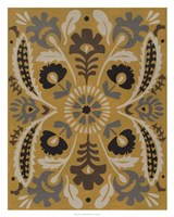 Golden Suzani I Framed Print