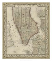 Plan of New York Fine Art Print